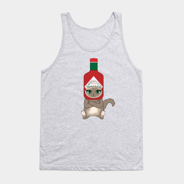 Tabasco Hot Sauce Cat Tank Top by akwl.design